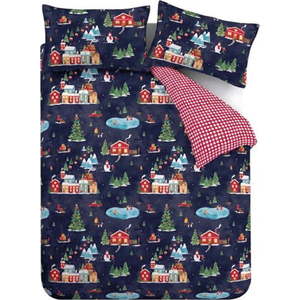 Modré povlečení na dvoulůžko 200x200 cm Ski Village – Catherine Lansfield obraz