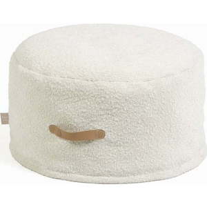 Bílý puf Kave Home Adara, ø 50 cm obraz