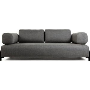 Tmavě šedá pohovka s područkami Kave Home Compo obraz