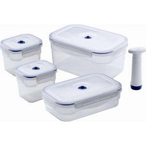 Set 4 boxů na potraviny a vakuové pumpy Compactor Food Saver obraz
