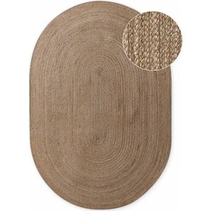 Oboustranný/ručně tkaný jutový koberec v tmavě přírodní barvě 160x230 cm Braided – Hanse Home obraz