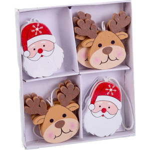 Dřevěné vánoční ozdoby v sadě 8 ks 5 cm Figures – Casa Selección obraz