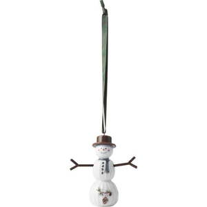 Porcelánová ručně malovaná vánoční ozdoba ø 4 cm Hammershøi Snowman – Kähler Design obraz