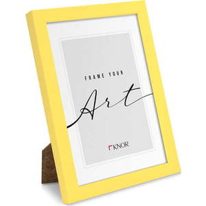 Žlutý stojací/na zeď rámeček 12x17 cm – knor obraz