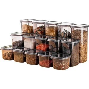 Plastové dózy v sadě 15 ks na potraviny Fresco – Hermia obraz