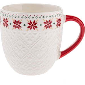 Bílý porcelánový hrnek s vánočním motivem 630 ml Knitting – Dakls obraz