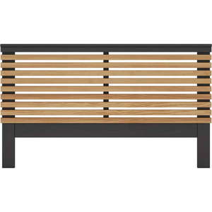 Černé/přírodní čelo postele z borovicového dřeva 146x100 cm Lavis – Marckeric obraz