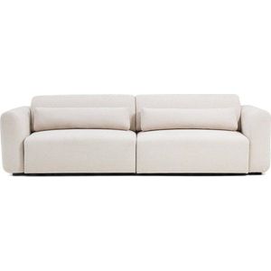 Béžová žinylková polohovací/rozkládací pohovka s lenoškou 290 cm Lares – Kave Home obraz