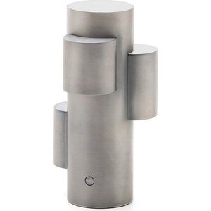 Kovová LED stmívatelná stolní lampa ve stříbrné barvě (výška 26, 5 cm) Adrina – Kave Home obraz