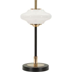 Bílá/černá stolní lampa se skleněným stínidlem (výška 46 cm) Vintage – Mauro Ferretti obraz