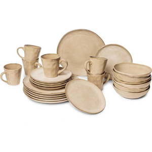 Béžová kameninová jídelní sada 24 ks Glosia - Bonami Selection obraz