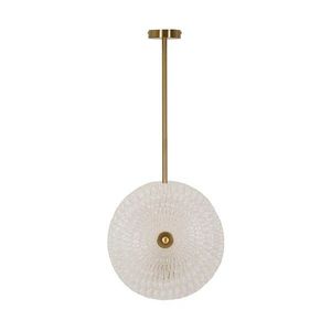 Závěsné svítidlo ve zlaté barvě se skleněným stínidlem Glass – Mauro Ferretti obraz