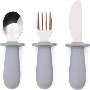 Modrý plastový/ze silikonu dětský příbor 3 ks Lili – Kave Home obraz