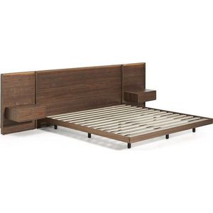 Hnědá dvoulůžková postel z březového dřeva s roštem 180x200 cm Norlen – Kave Home obraz