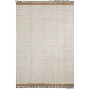 Krémový ručně tkaný vlněný koberec 160x230 cm Brina – Kave Home obraz