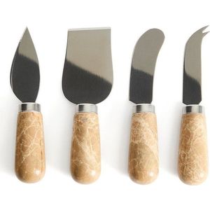 Nože v sadě 4 ks na sýr z nerezové oceli Adoma – Kave Home obraz