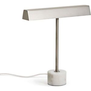 Kovová stolní lampa ve stříbrné barvě (výška 32, 5 cm) Lynor – Kave Home obraz