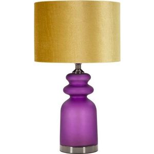 Žlutá/fialová stolní lampa s textilním stínidlem (výška 57, 5 cm) Milva Two – Mauro Ferretti obraz