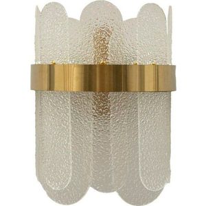 Skleněné nástěnné svítidlo ve zlaté barvě Gris – Mauro Ferretti obraz