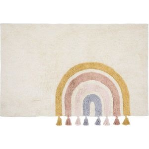 Slonovinový pratelný/ručně tkaný bavlněný dětský koberec 90x150 cm Tadea – Kave Home obraz