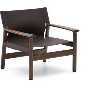 Tmavě hnědé kožené křeslo Jan – Kave Home obraz