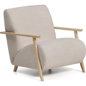 Béžové křeslo z textilie bouclé Meghan – Kave Home obraz