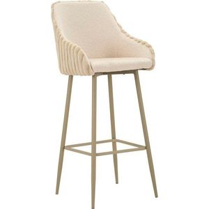 Krémové čalouněné barové židle v sadě 2 ks s područkami (výška sedáku 78 cm) Alaska – Mauro Ferretti obraz
