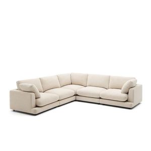 Béžová žinylková rohová pohovka Gala – Kave Home obraz