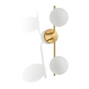Bílé/ve zlaté barvě nástěnné svítidlo Brisia – Kave Home obraz