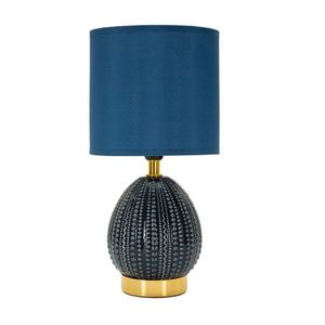 Modrá keramická stolní lampa s textilním stínidlem (výška 30, 5 cm) Flavi – Mauro Ferretti obraz