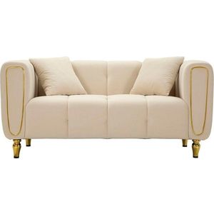 Krémová sametová pohovka 155 cm Alma – Mauro Ferretti obraz