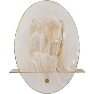 Skleněné nástěnné svítidlo ve zlaté barvě Portlan – Mauro Ferretti obraz