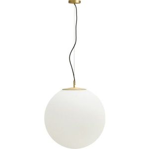 Bílé/ve zlaté barvě závěsné svítidlo se skleněným stínidlem ø 10 cm Brisia – Kave Home obraz