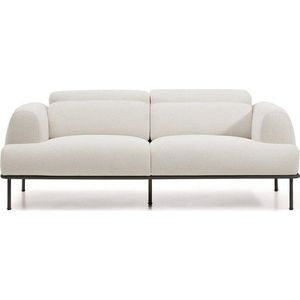 Béžová žinylková polohovací pohovka 214 cm Aurum – Kave Home obraz