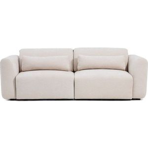 Béžová žinylková polohovací/rozkládací pohovka s lenoškou 240 cm Lares – Kave Home obraz