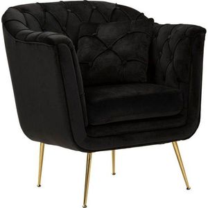 Černé sametové křeslo Budapest – Mauro Ferretti obraz