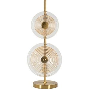 Stolní lampa ve zlaté barvě se skleněným stínidlem (výška 63 cm) Venice – Mauro Ferretti obraz