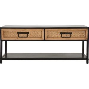 Černý/v přírodní barvě kovový TV stolek 95x38x38 cm Hanoi – Mauro Ferretti obraz