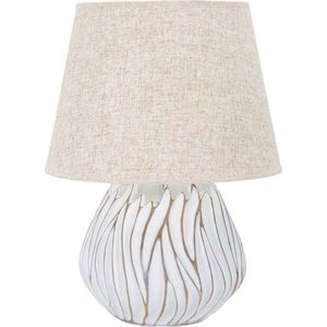 Béžová stolní lampa s textilním stínidlem (výška 48 cm) Honduras – Mauro Ferretti obraz