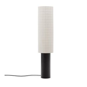 Bílá/černá stojací lampa s textilním stínidlem (výška 142 cm) Dulan – Kave Home obraz