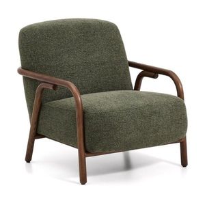 Tmavě zelené žinylkové křeslo Sylo – Kave Home obraz