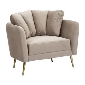 Taupe sametové křeslo Kiev – Mauro Ferretti obraz