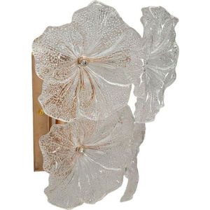 Skleněné nástěnné svítidlo ve zlaté barvě Ibiscus – Mauro Ferretti obraz