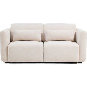 Béžová žinylková polohovací pohovka s lenoškou 180 cm Lares – Kave Home obraz