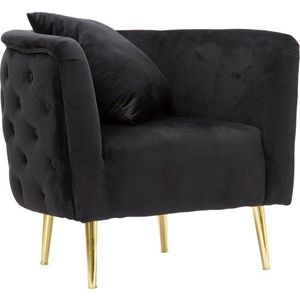 Černé sametové křeslo Bucarest – Mauro Ferretti obraz