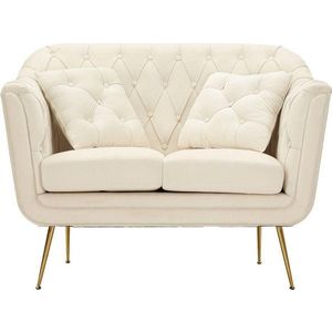 Krémová sametová pohovka 130 cm Budapest – Mauro Ferretti obraz