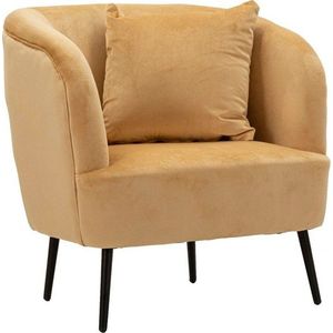 Světle hnědé sametové křeslo Browy – Mauro Ferretti obraz