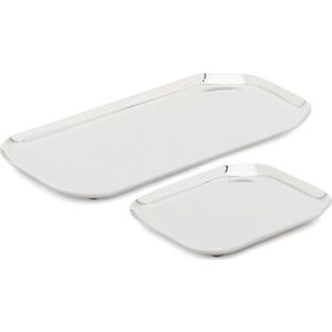 Servírovací tácy v sadě 2 ks z nerezové oceli 15x29 cm Nirela – Kave Home obraz