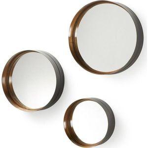 Nástěnná zrcadla v sadě 3 ks ø 35 cm Wilton – Kave Home obraz