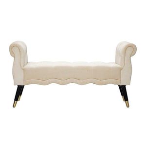 Krémová sametová lavice Paris – Mauro Ferretti obraz